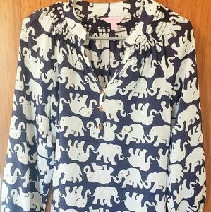 Lilly Pulitzer Purple Elephant Blouse